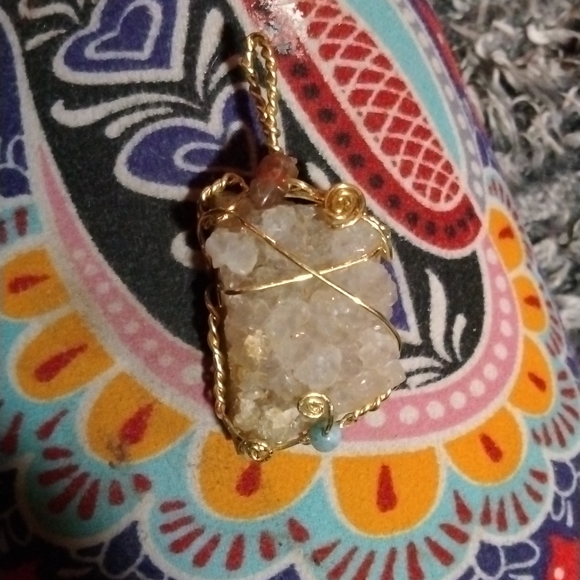 Citrine pendant (with necklace and keychain!) - Picture 2 of 2